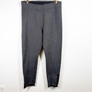 Nic + Zoe Frayed Hem Ankle Zip Leggings